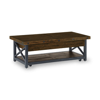 Carpenter Rectangular Lift-Top Coffee Table with Casters