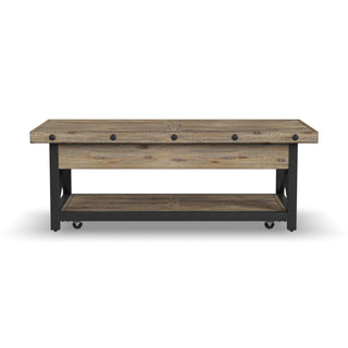 Carpenter Rectangular Lift-Top Coffee Table with Casters