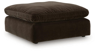 Maxton Heights Oversized Accent Ottoman Velvet Chenille