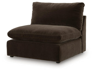 Maxton Heights Armless Chair Velvet Chenille