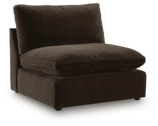 Maxton Heights Armless Chair Velvet Chenille