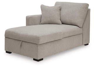 ModMax Luxe LAF Corner Chaise w/Storage Chenille Next-Gen Nuvella™ Performance Fabric