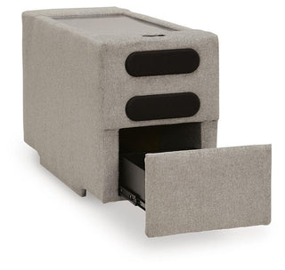 ModMax Luxe Console with Audio System Chenille Next-Gen Nuvella™ Performance Fabric