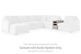 ModMax Luxe Console with Audio System Chenille Next-Gen Nuvella™ Performance Fabric