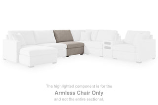 ModMax Luxe Armless Chair Chenille Next-Gen Nuvella™ Performance Fabric