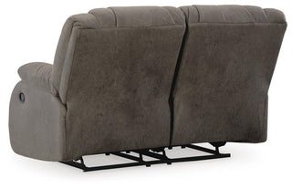 First Base Reclining Loveseat Faux Leather