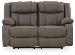 First Base Reclining Loveseat Faux Leather