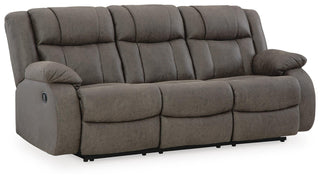 First Base Reclining Sofa Faux Leather