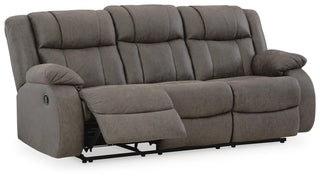 First Base Reclining Sofa Faux Leather