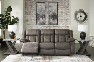 First Base Reclining Sofa Faux Leather