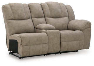 Pearce-Pike RAF REC Loveseat w/Console Faux Leather