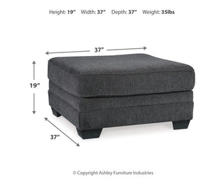 Tracling Oversized Accent Ottoman Chenille