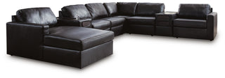 Modmax II 8-Piece Sectional with Chaise and Audio Consoles Leather