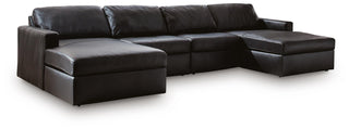 Modmax II 4-Piece Double Chaise Sectional Leather