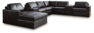 Modmax II 8-Piece Sectional with Chaise and Storage Consoles Leather