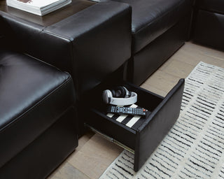Modmax II 8-Piece Sectional with Chaise and Storage Consoles Leather