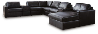 Modmax II 8-Piece Sectional with Chaise and Audio Consoles Leather