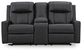 Mackmenville DBL Rec Loveseat w/Console Faux Leather