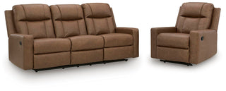 Mackmenville Reclining Sofa and Recliner - Caramel