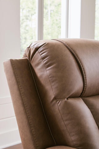 Mackmenville DBL Rec Loveseat w/Console Faux Leather