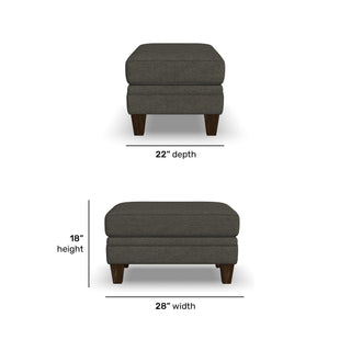 Lottie Fabric Ottoman