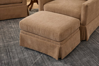 Lottie Fabric Skirted Ottoman