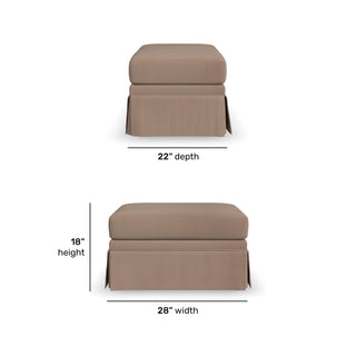Lottie Fabric Skirted Ottoman