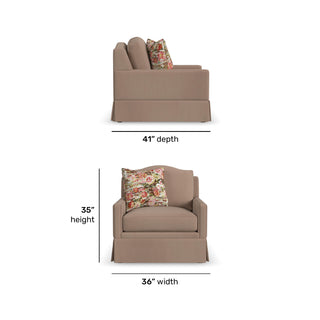 Lottie Fabric Skirted Chair