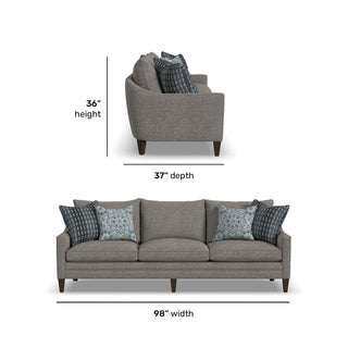 Eleanora Fabric Large Three-Cushion Sofa