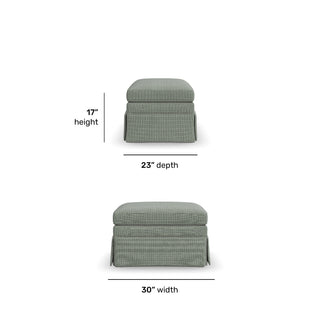 Eleanora Fabric Skirted Ottoman