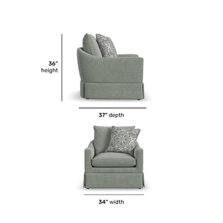 Eleanora Fabric Skirted Chair