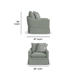 Eleanora Fabric Swivel Chair