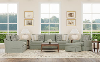 Eleanora Fabric Skirted Loveseat