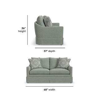 Eleanora Fabric Skirted Loveseat