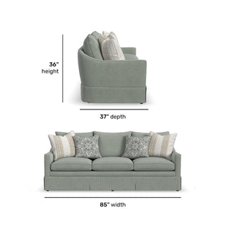 Eleanora Fabric Skirted Sofa