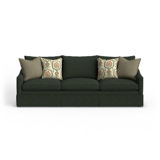Eleanora Fabric Skirted Large Three-Cushion Sofa