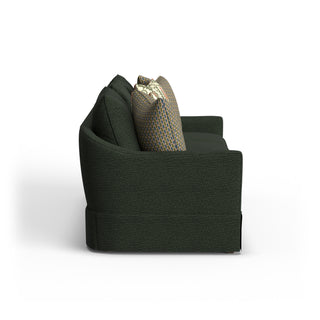Eleanora Fabric Skirted Large Three-Cushion Sofa