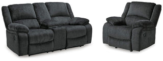 Draycoll Reclining Loveseat with Console and Recliner