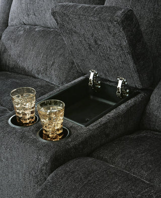 Draycoll DBL REC PWR Loveseat w/Console Chenille