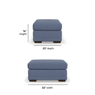 Jewel Fabric Ottoman