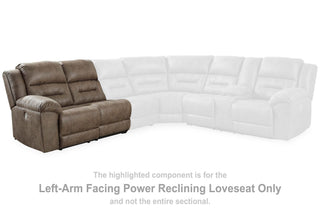 Ravenel LAF Reclining Power Loveseat Faux Leather