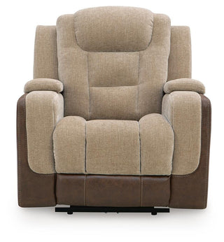 Mixed Motion PWR Recliner/ADJ Headrest Faux Leather Chenille