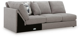 Lindon LAF Armless Loveseat w/Wedge Chenille Next-Gen Nuvella™ Performance Fabric