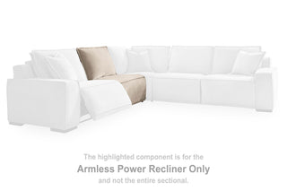Carceri Armless Power Recliner Velvet Chenille Next-Gen Nuvella™ Performance Fabric