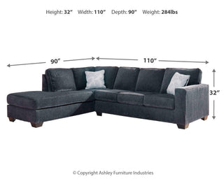 Altari 2-Piece Sleeper Sectional with Chaise Chenille