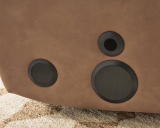 Lorrenton Glider PWR REC w/Audio System Faux Leather