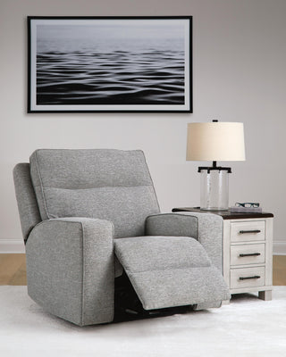 Biscoe PWR Recliner/ADJ Headrest Textured Next-Gen Nuvella™ Performance Fabric