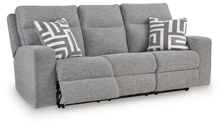 Biscoe PWR REC Sofa with ADJ Headrest Textured Next-Gen Nuvella™ Performance Fabric