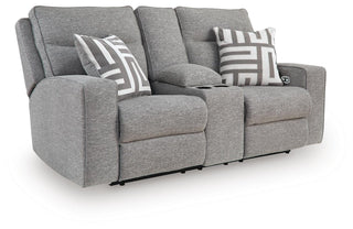 Biscoe PWR REC Loveseat/CON/ADJ HDRST Nuvella® Textured
