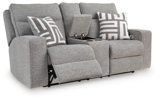 Biscoe PWR REC Loveseat/CON/ADJ HDRST Nuvella® Textured